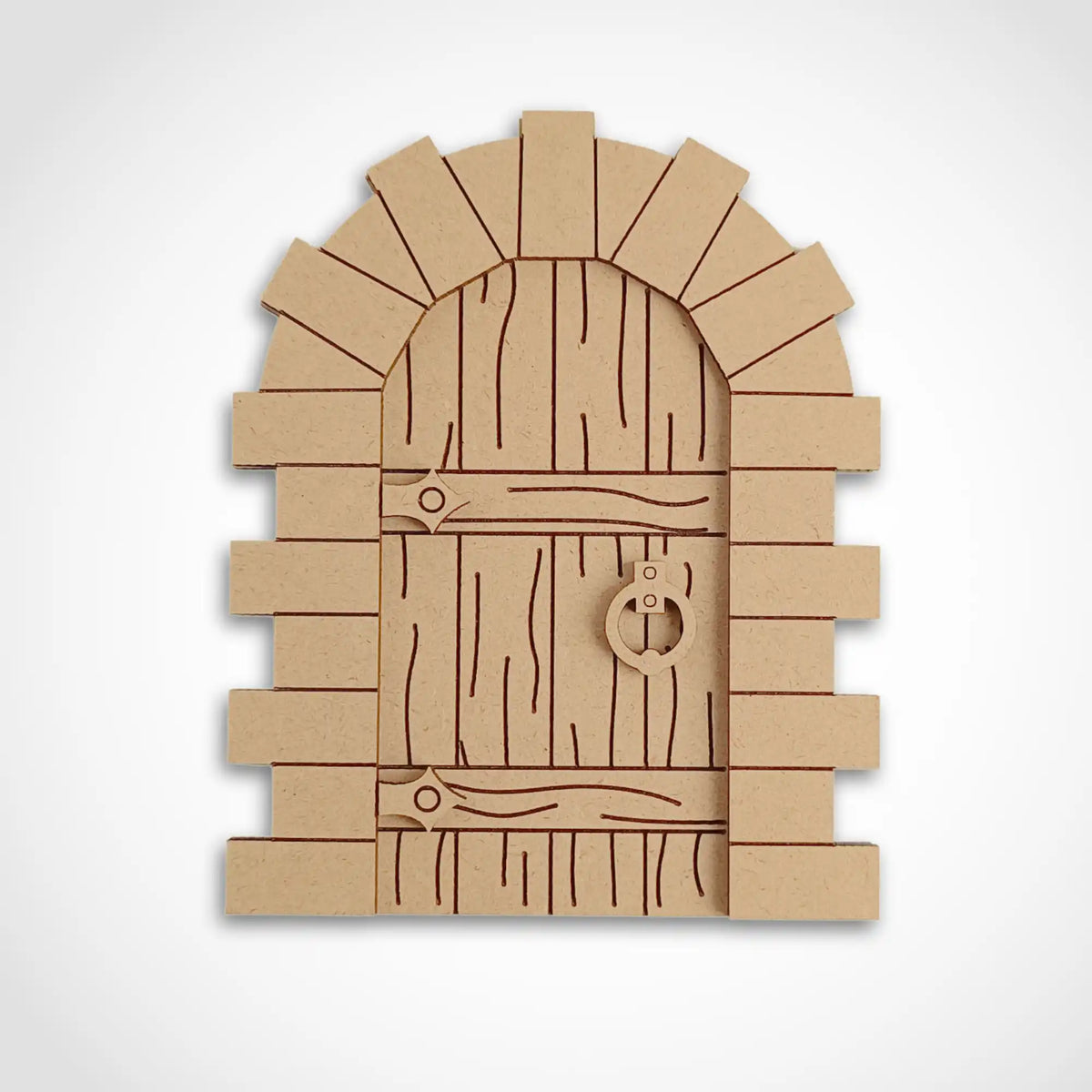 Medieval Fairy Door Craft Kit with Woodgrain