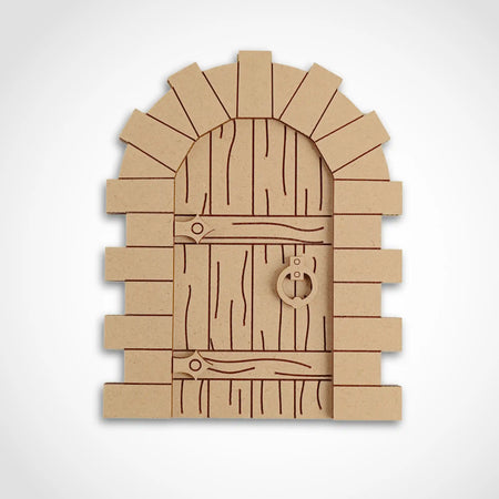 Medieval Fairy Door Craft Kit with Woodgrain