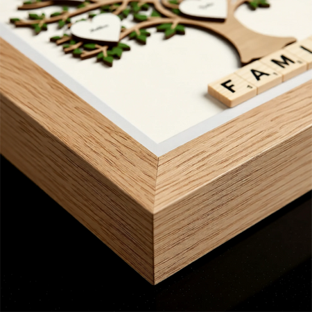 scrabble family tree close up