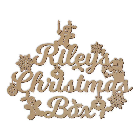 Christmas Box topper with script font