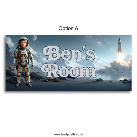 Personalised Space Name Sign Family Crafts