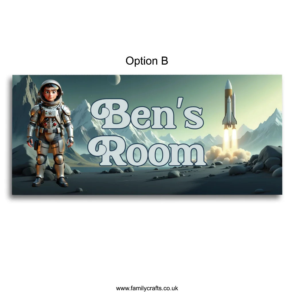 Personalised Space Name Sign Family Crafts