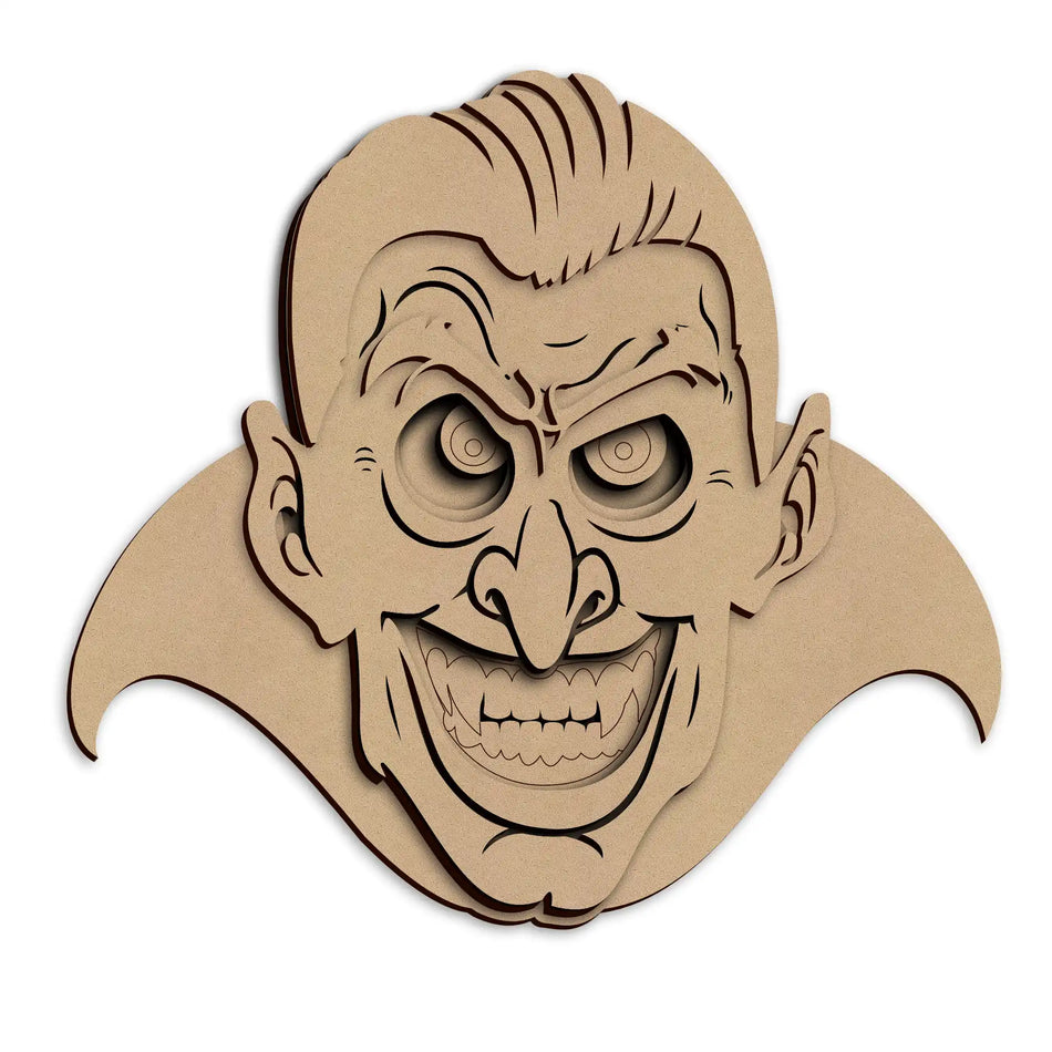 Spooky Halloween Dracula Face Wall Plaque