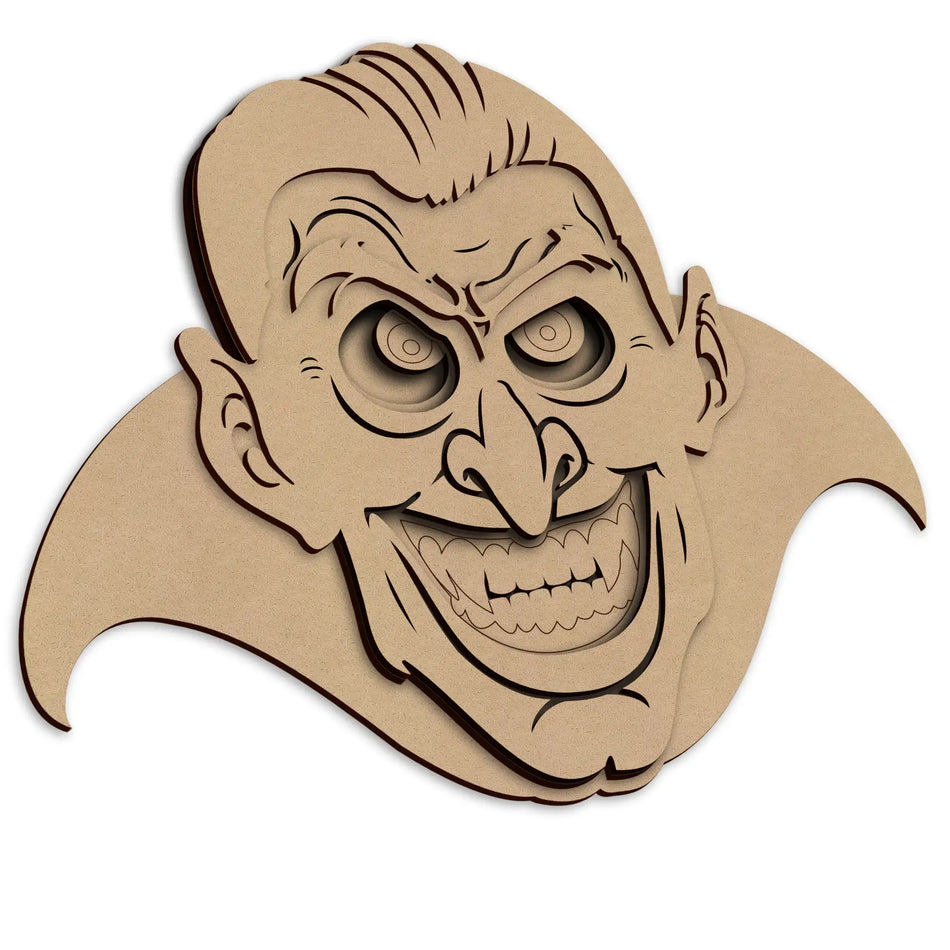 Spooky Halloween Dracula Face Wall Plaque