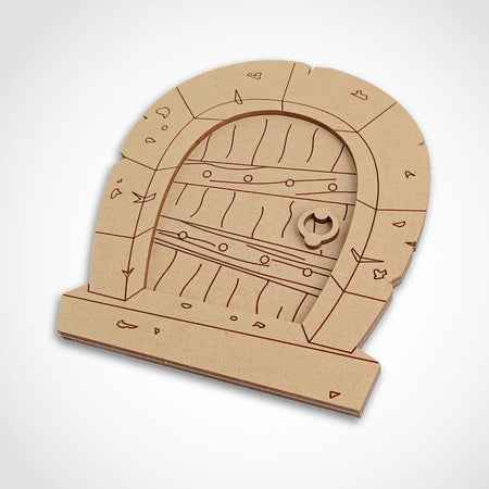 Layered Stone Arch Fairy Door Craft Kit with Woodgrain