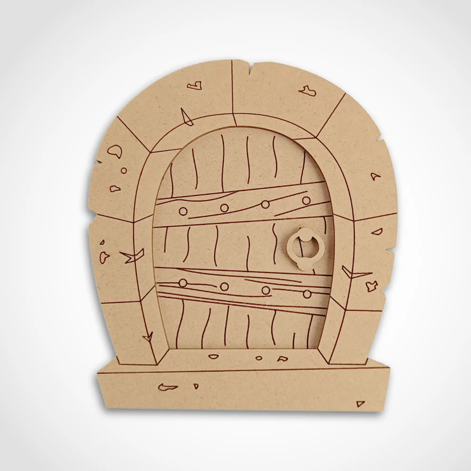 Stone Arch Fairy Door Craft Kit with Woodgrain