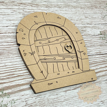 Stone Arch Layered Fairy Door Craft Kit with Woodgrain