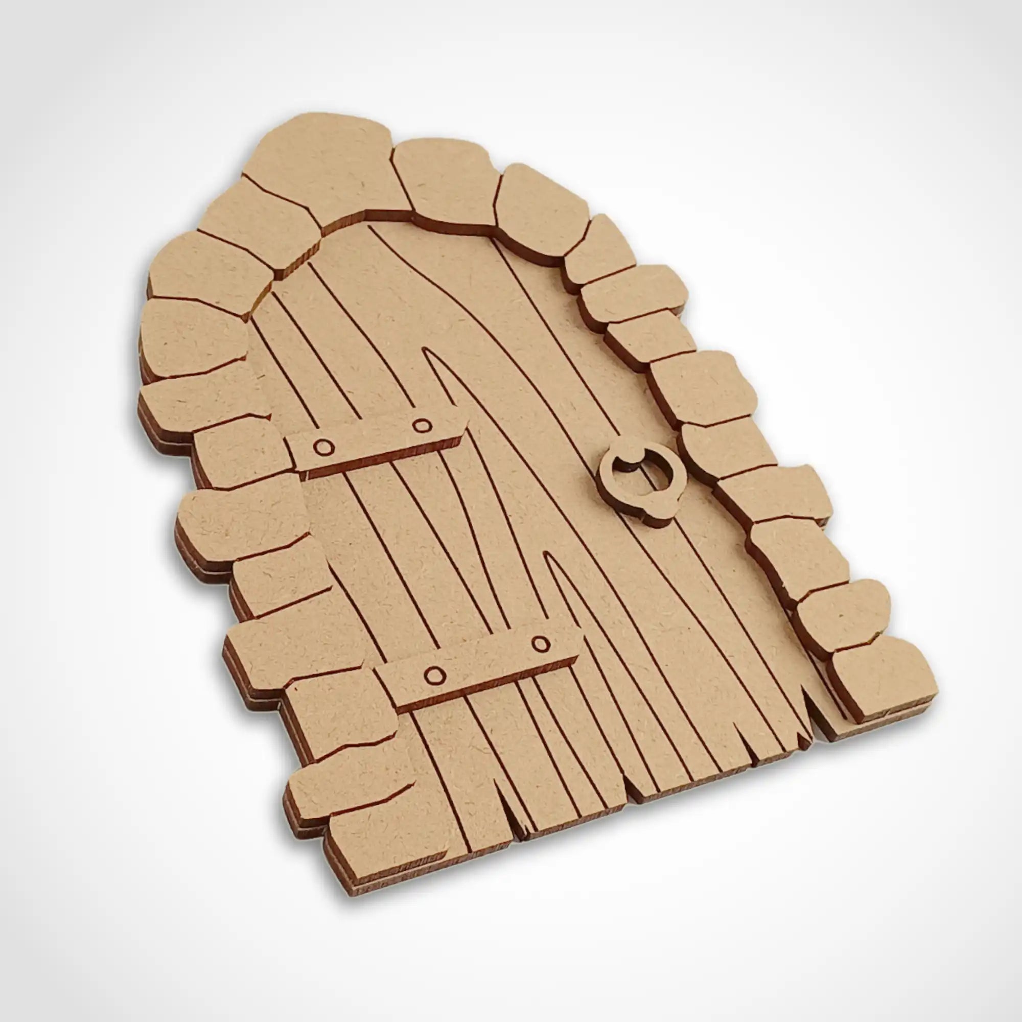 Stone Block Layered Fairy Door Craft Kit with Woodgrain