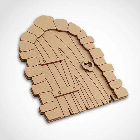 Stone Block Layered Fairy Door Craft Kit with Woodgrain