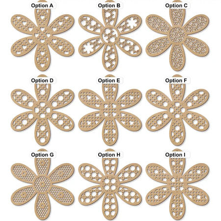 sweet floral rattan name sign pattern options