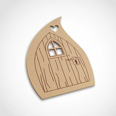 Teardrop Fairy Door with Woodgrain