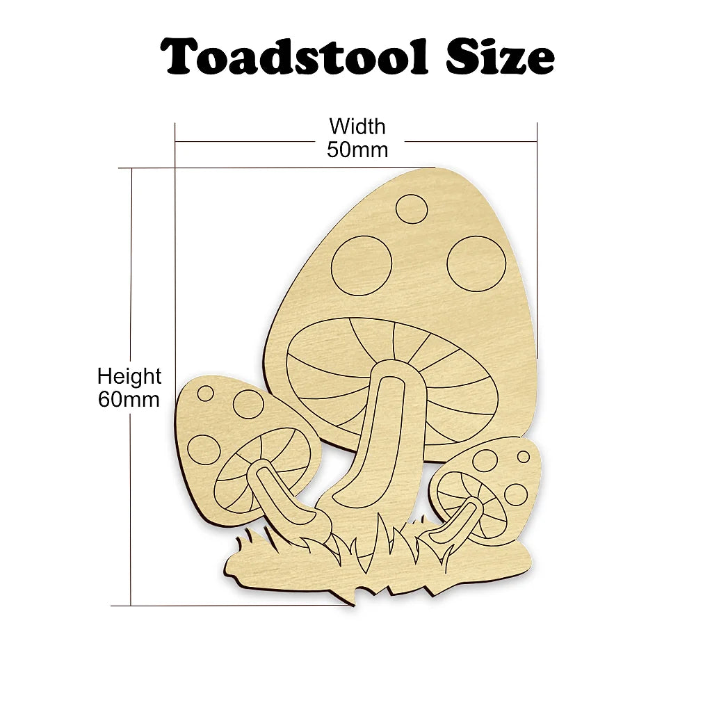 Toadstool Cluster Craft Shapes - Personalise Your Fairy Garden