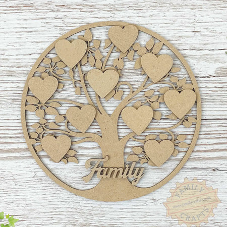 Tree of Life Family Tree with Hearts
