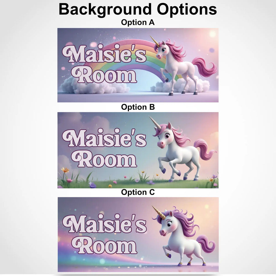Personalised Unicorn Name Sign