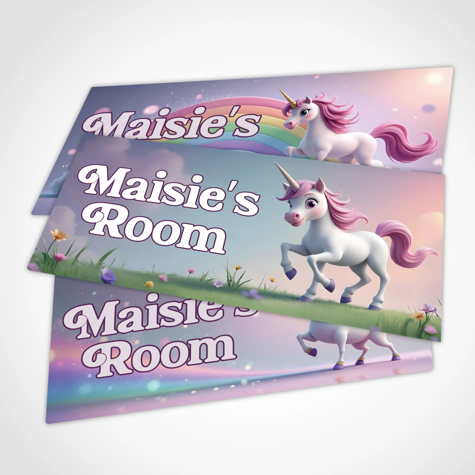 Personalised Unicorn Name Sign