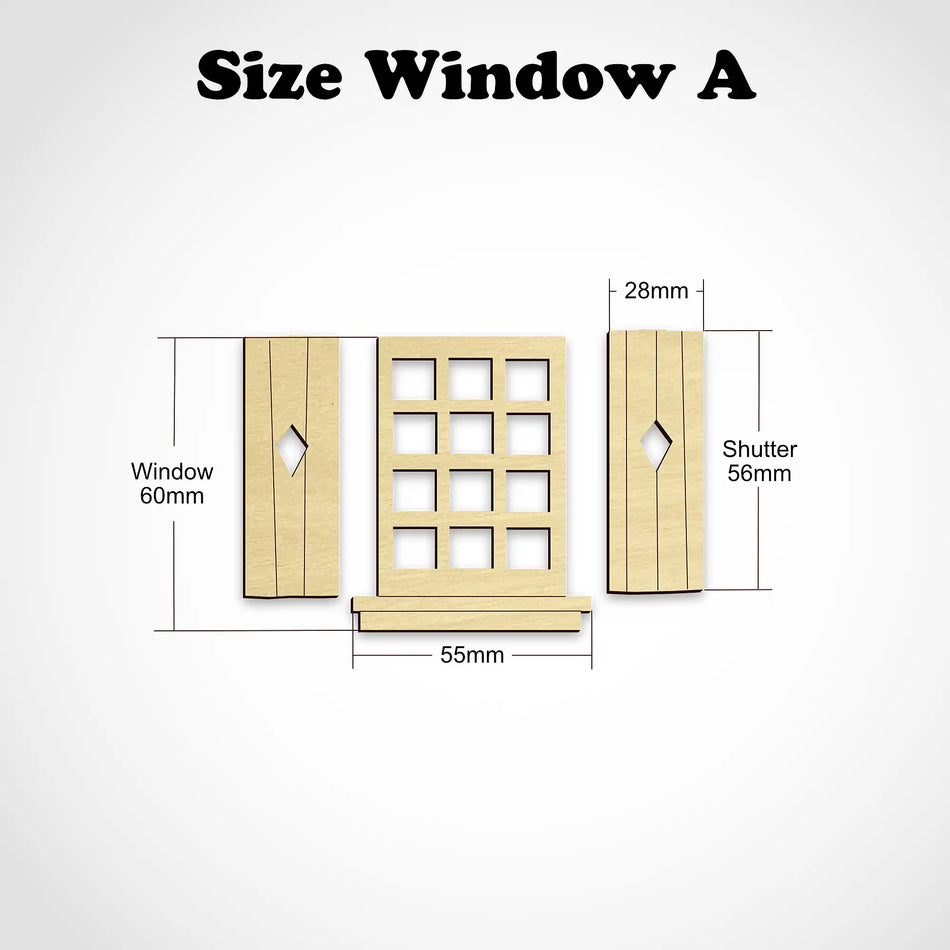 Fairy Door Windows with Shutters
