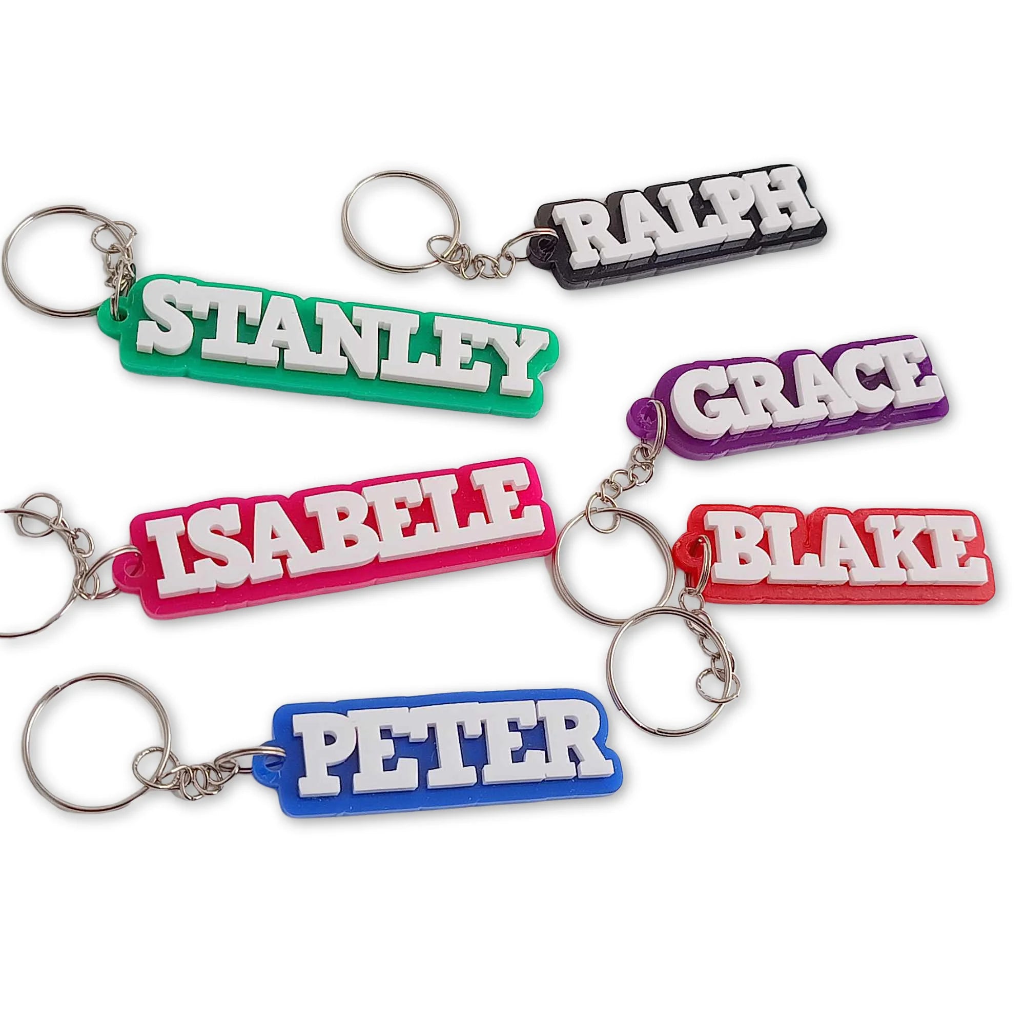 Personalised Acrylic Word Keyring - Custom Name Accessories