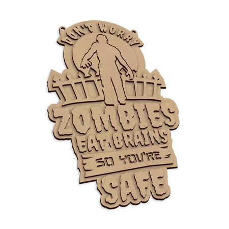 Wooden Zombie Apocalypse Halloween Sign for a spooky Halloween wall and door decoration.