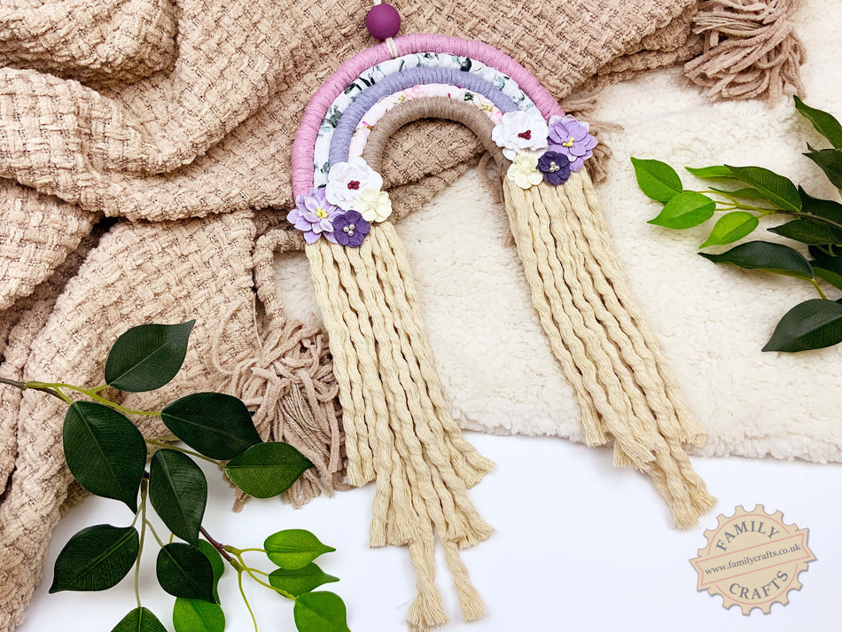 Handmade Macramé Rainbow Nursery Decoration