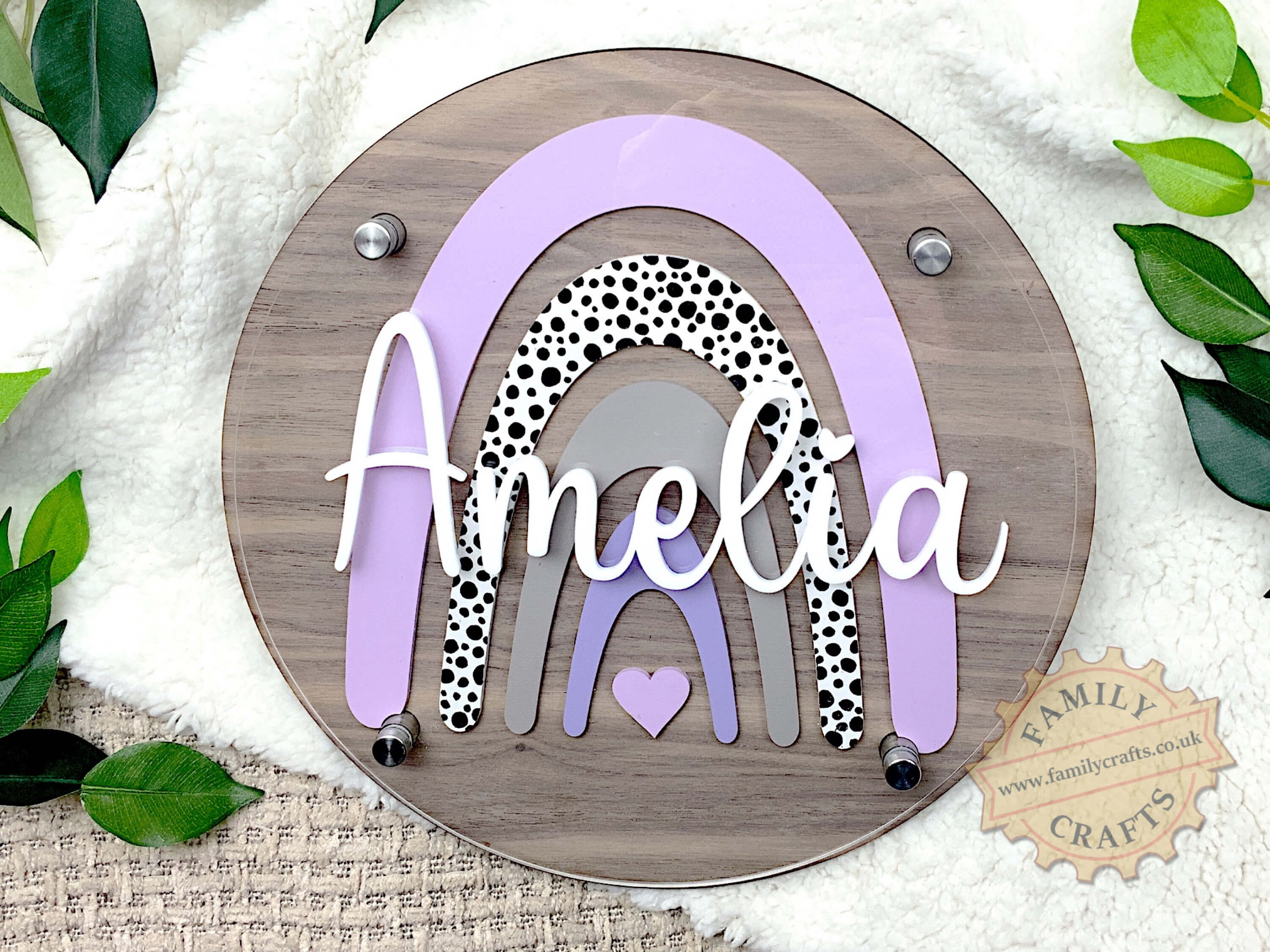 Personalised Wooden Rainbow Name Sign