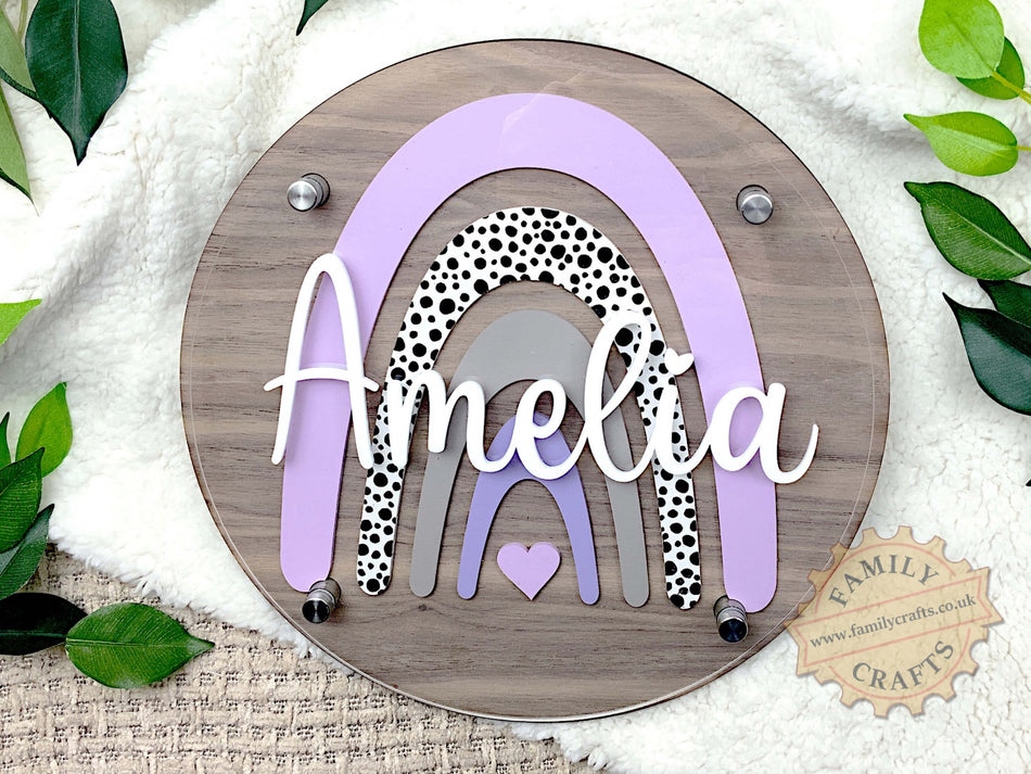 Personalised Wooden Rainbow Name Sign