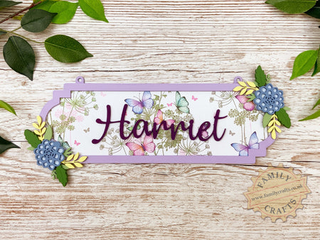 Custom Floral Door Sign