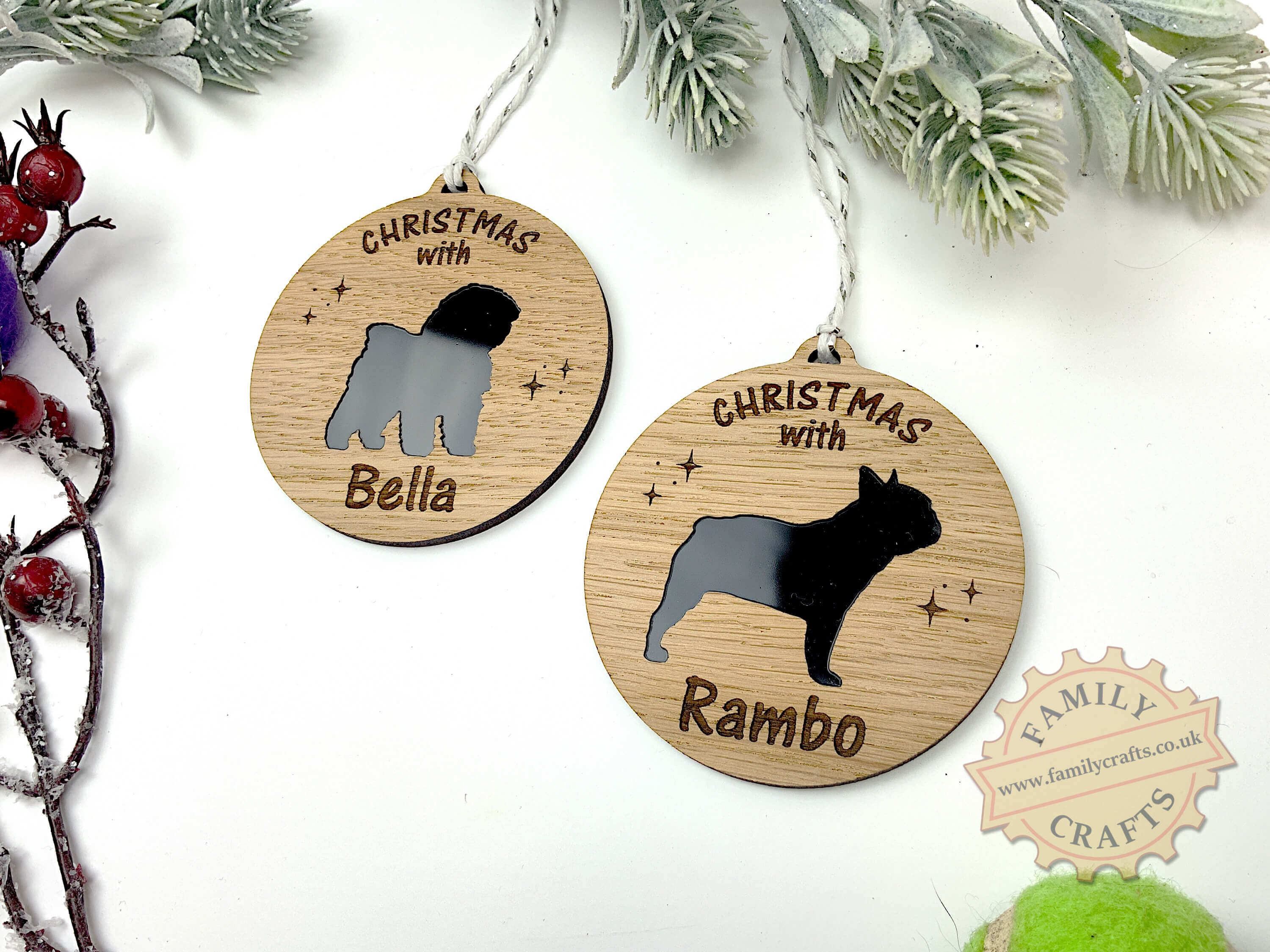 Personalised Dog Christmas Bauble