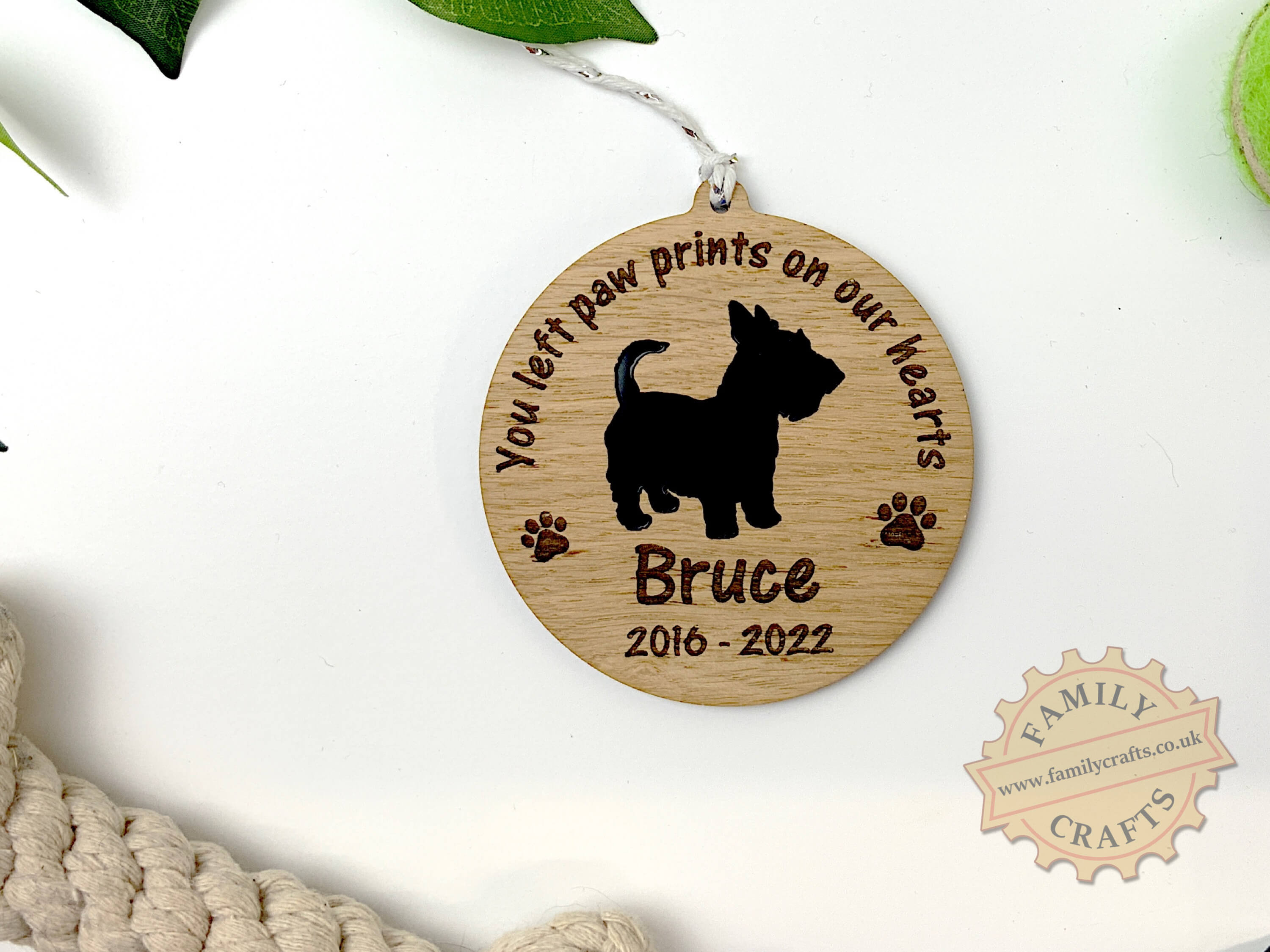 Personalised Dog Memorial Ornament