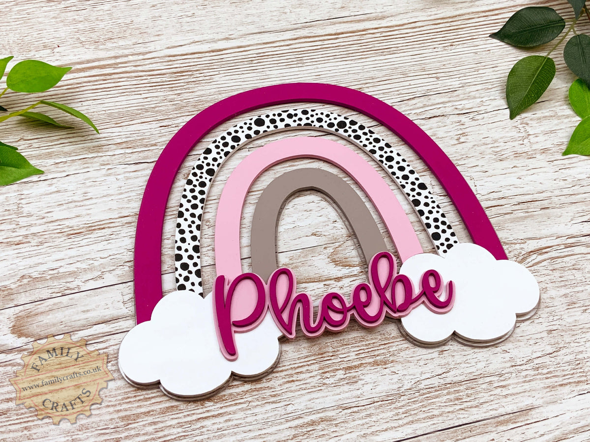 Personalised Rainbow Shaped Name Sign