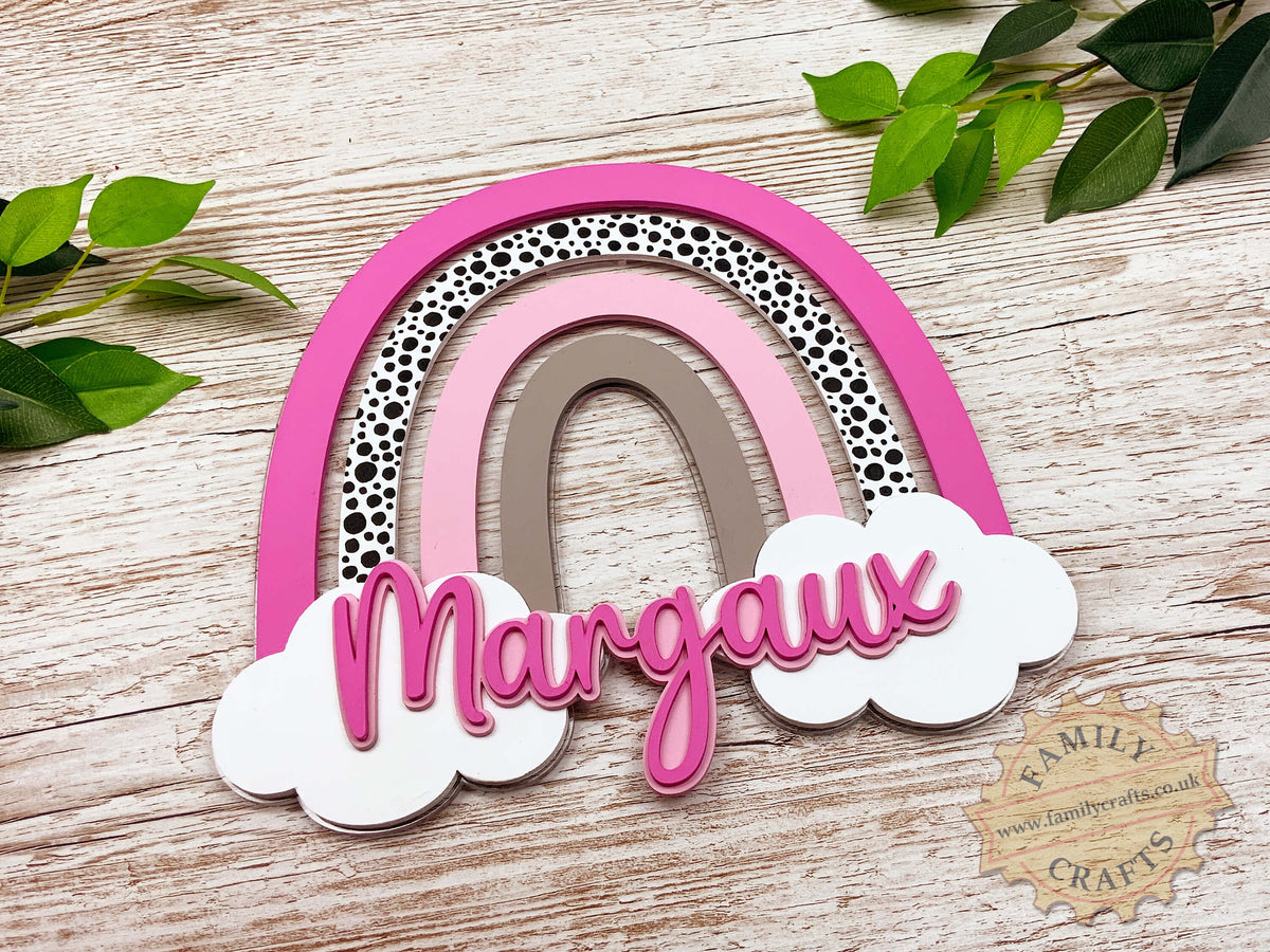 Custom Rainbow Shaped Name Sign