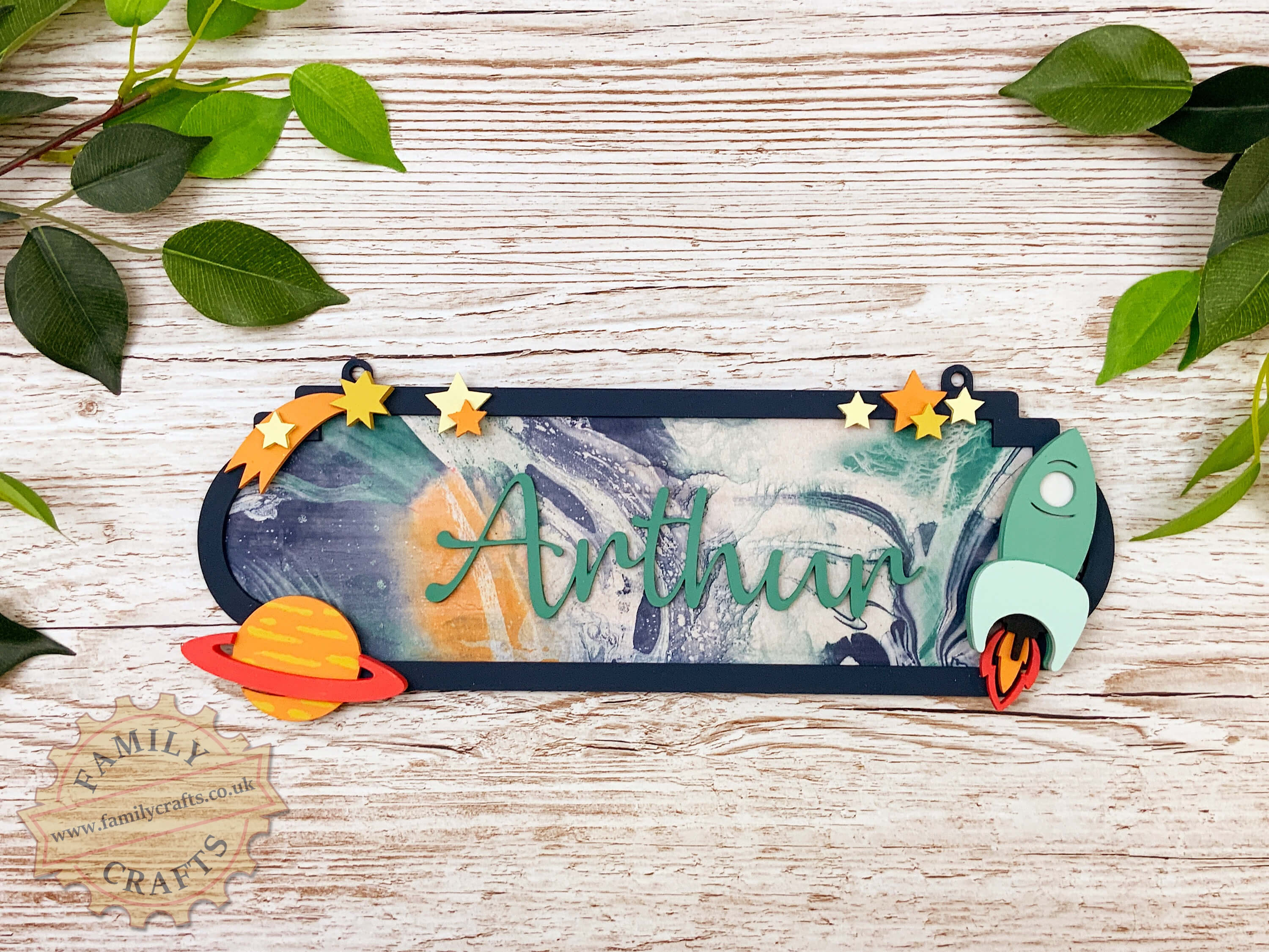 Personalised Space Themed Door Sign