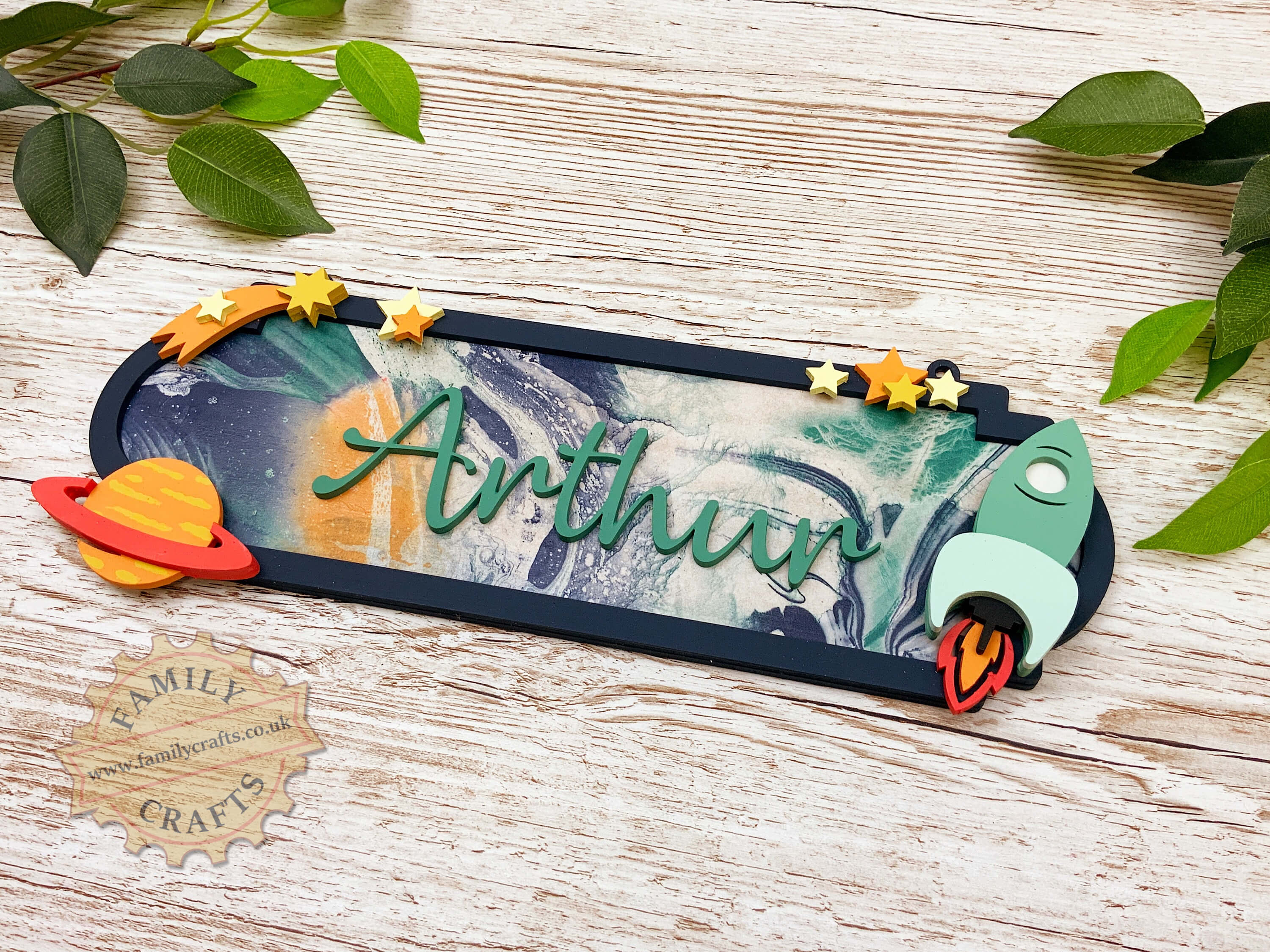Space Themed Door Plaque