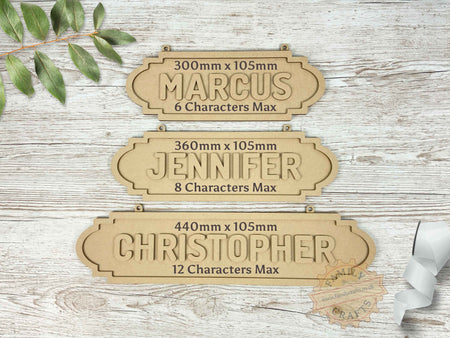 Name Sign Sizes