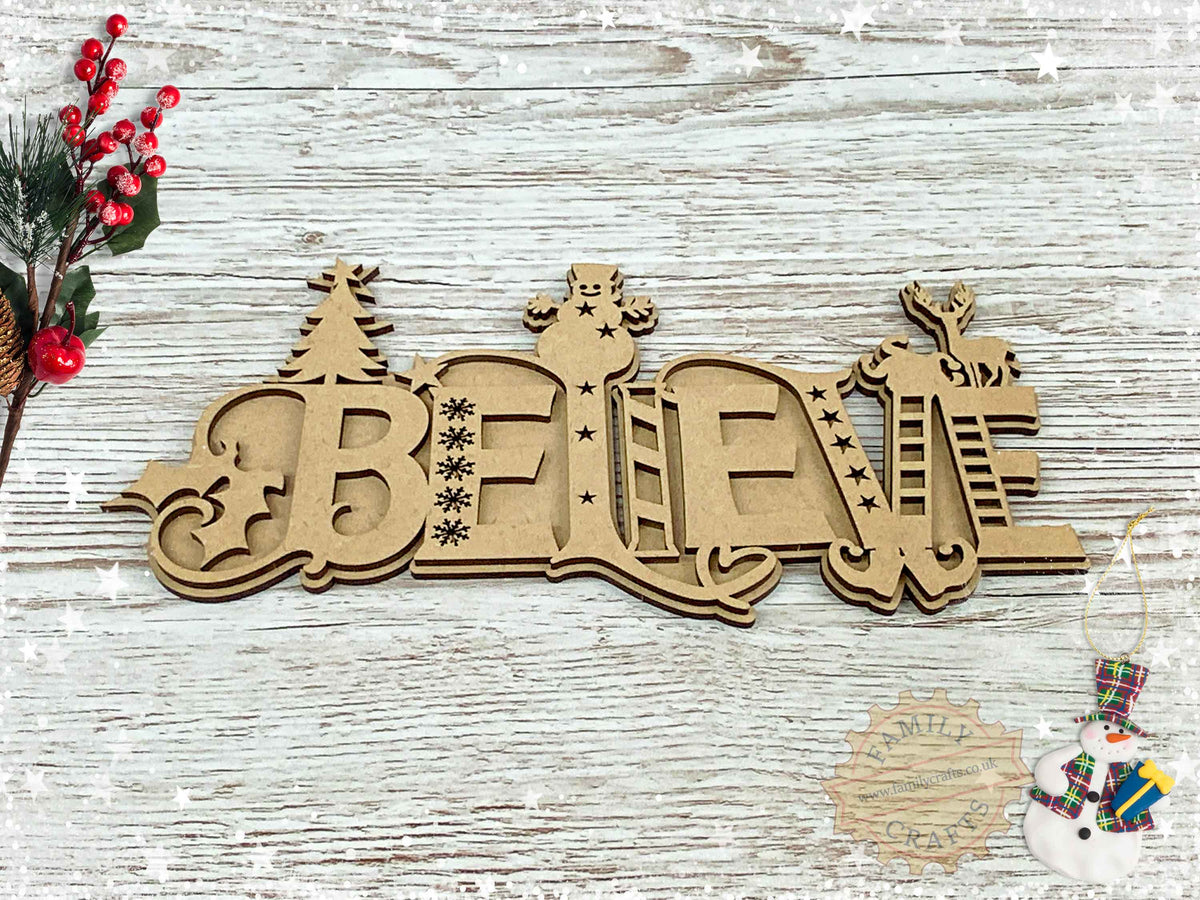 Christmas Believe Seasonal Plaque