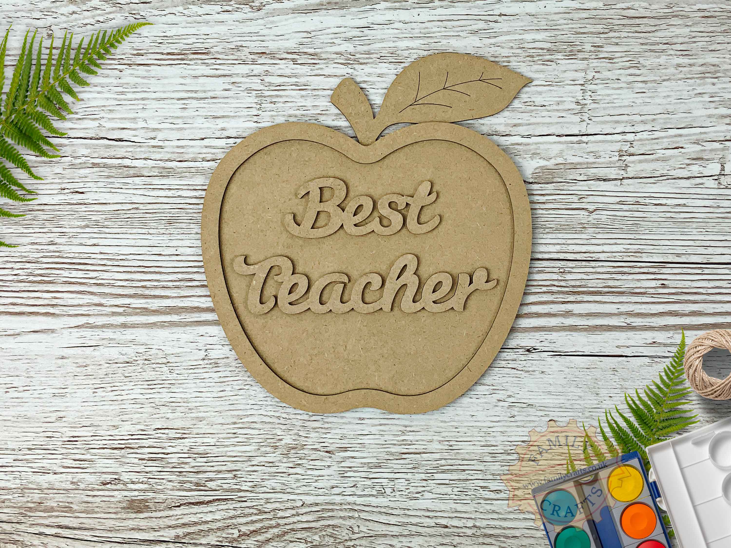 The Best Teacher Apple Plaque