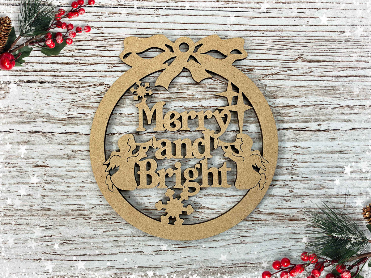 Merry and Bright Christmas Bauble