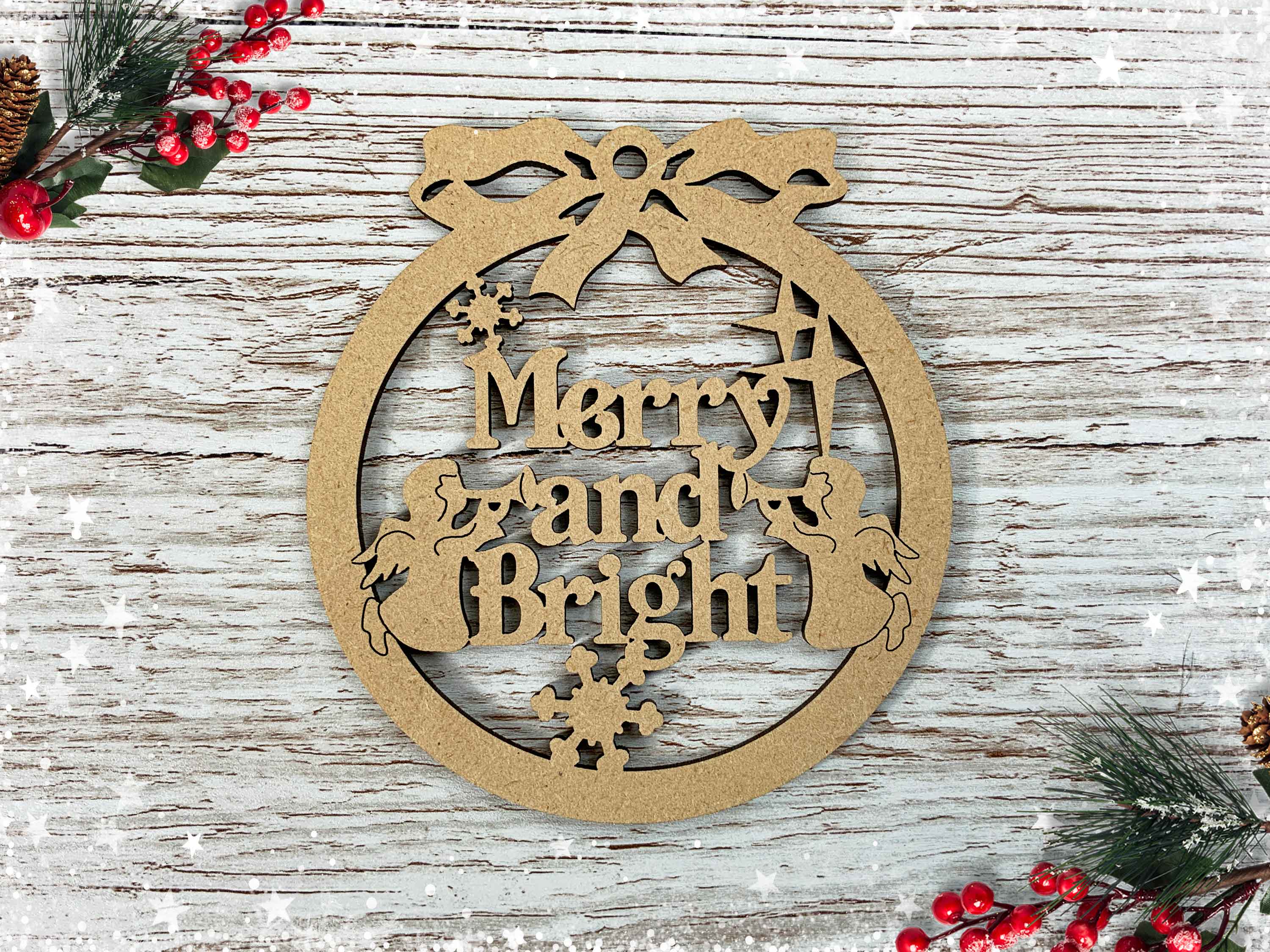 Merry and Bright Christmas Bauble