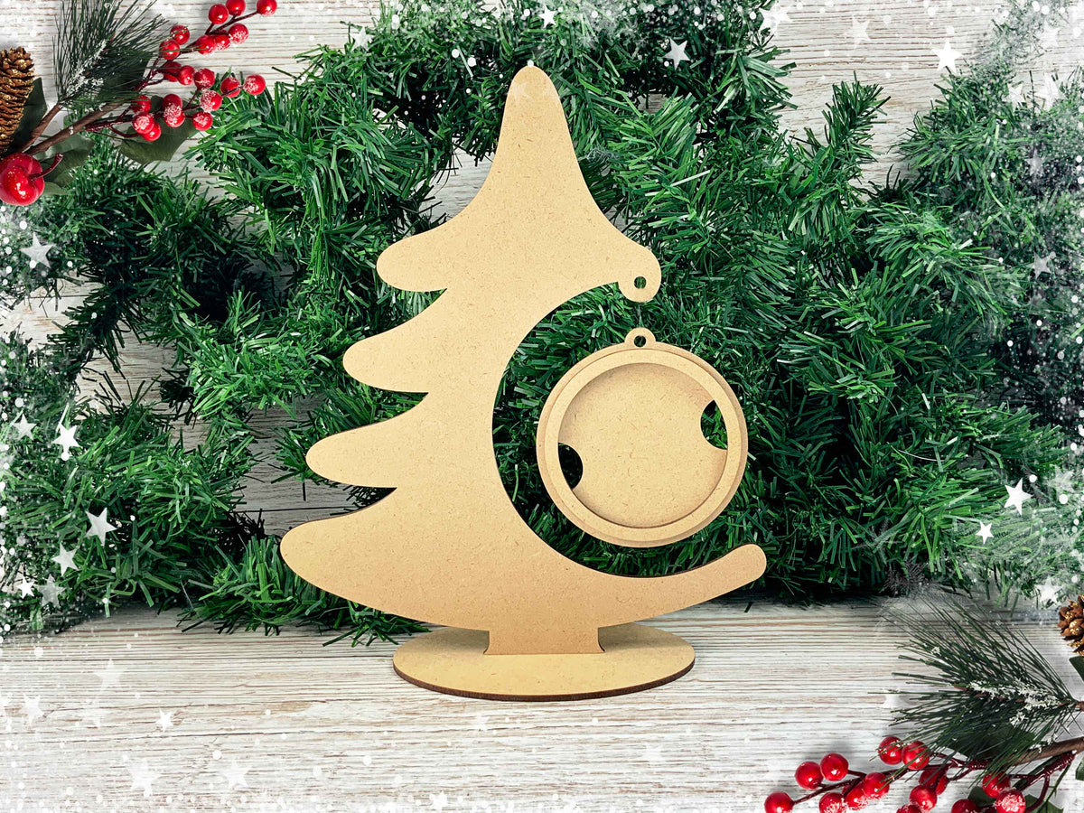 Freestanding Christmas Tree Bauble Photo Frame - Family Crafts