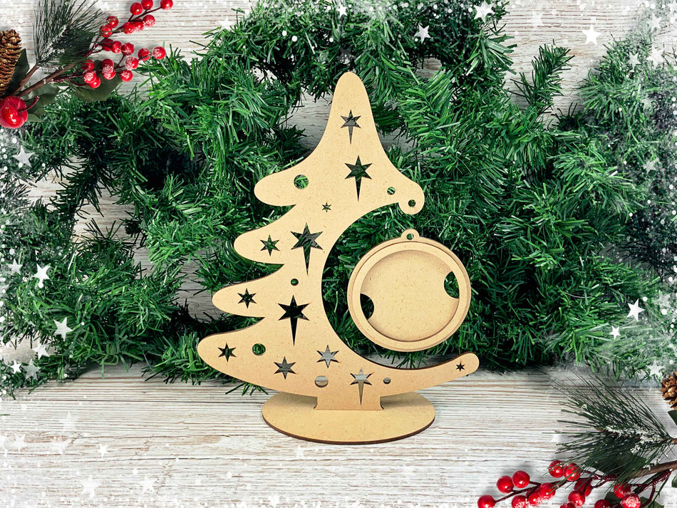 Christmas Tree Star Bauble Photo Frame