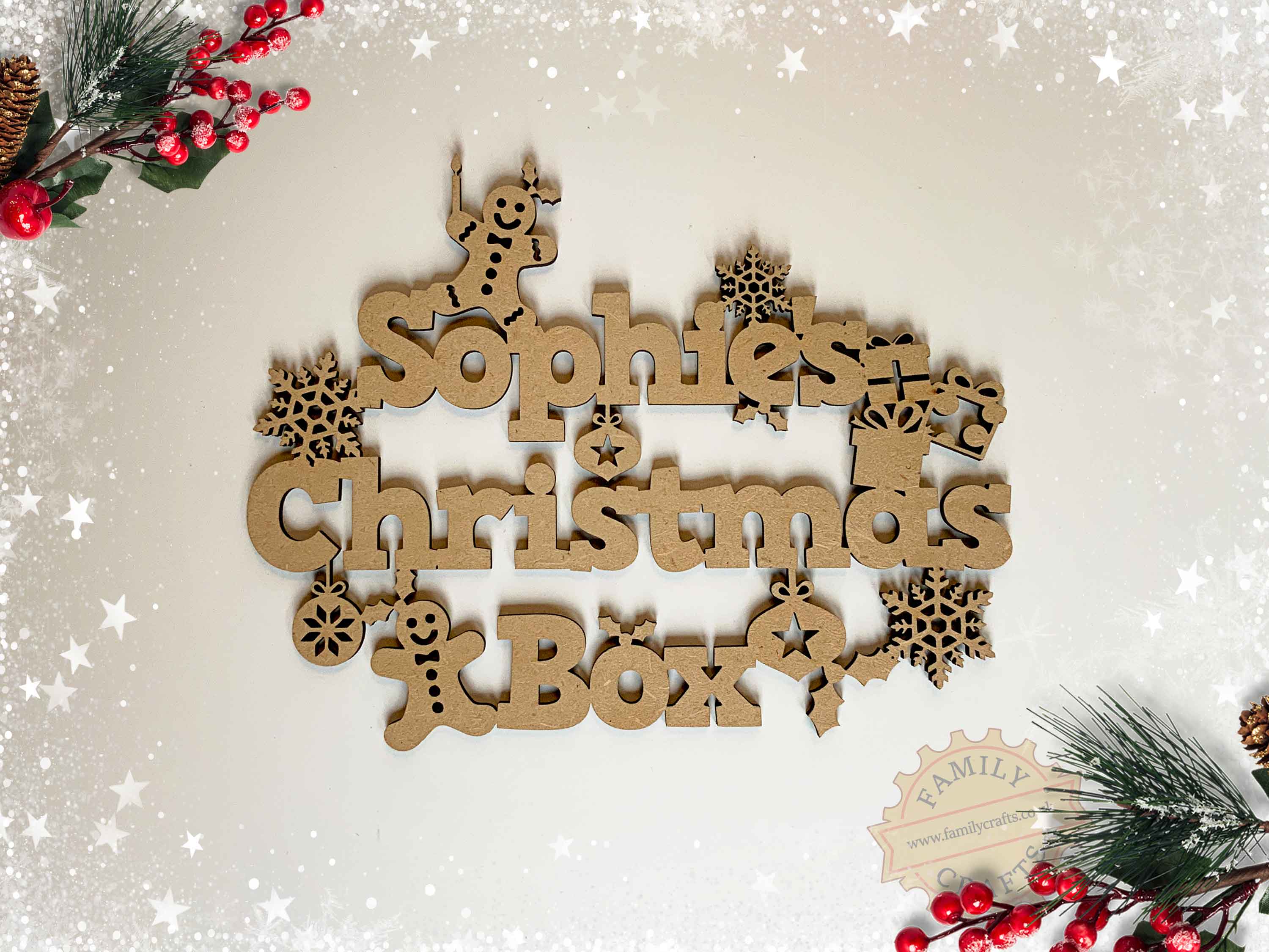 Bold Font Christmas Eve Box Topper