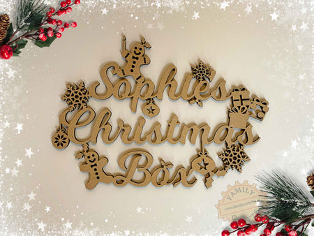 Script Font Christmas Eve Box Topper