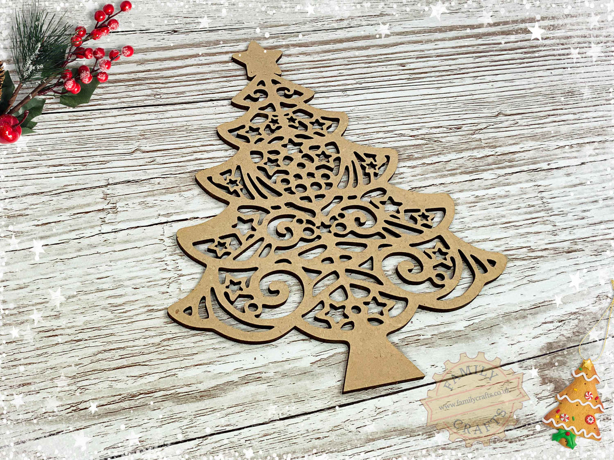 Fancy Christmas Tree Craft Blank