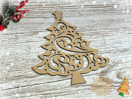 Festive Christmas Tree Craft Blank