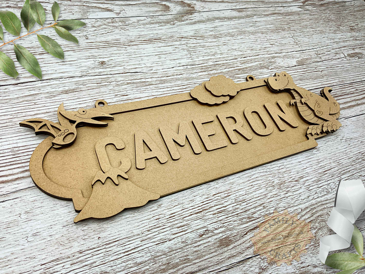 Personalised Dinosaur Door Sign