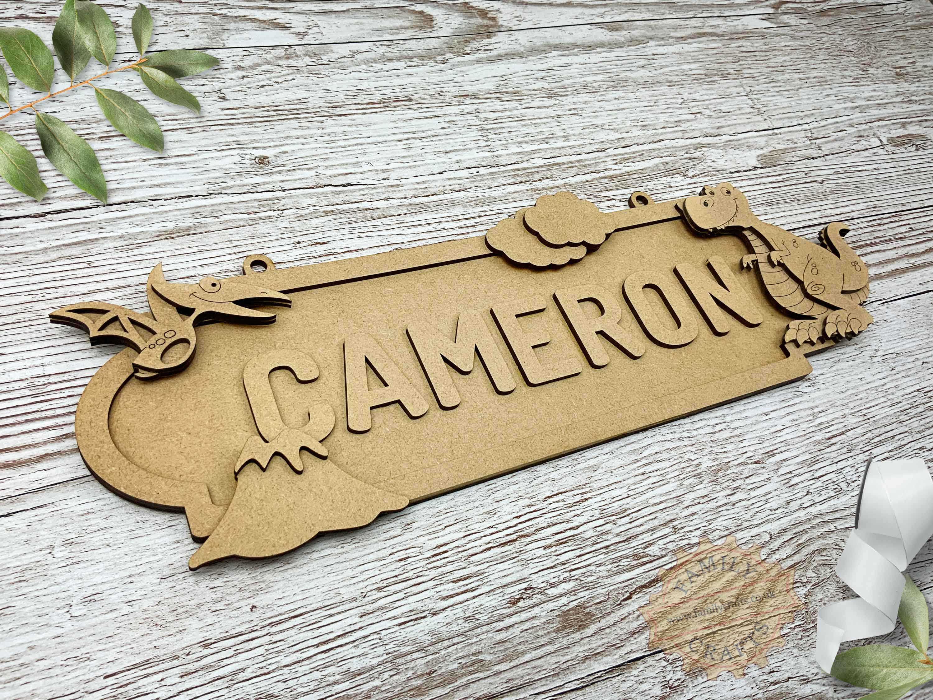 Personalised Dinosaur Door Sign