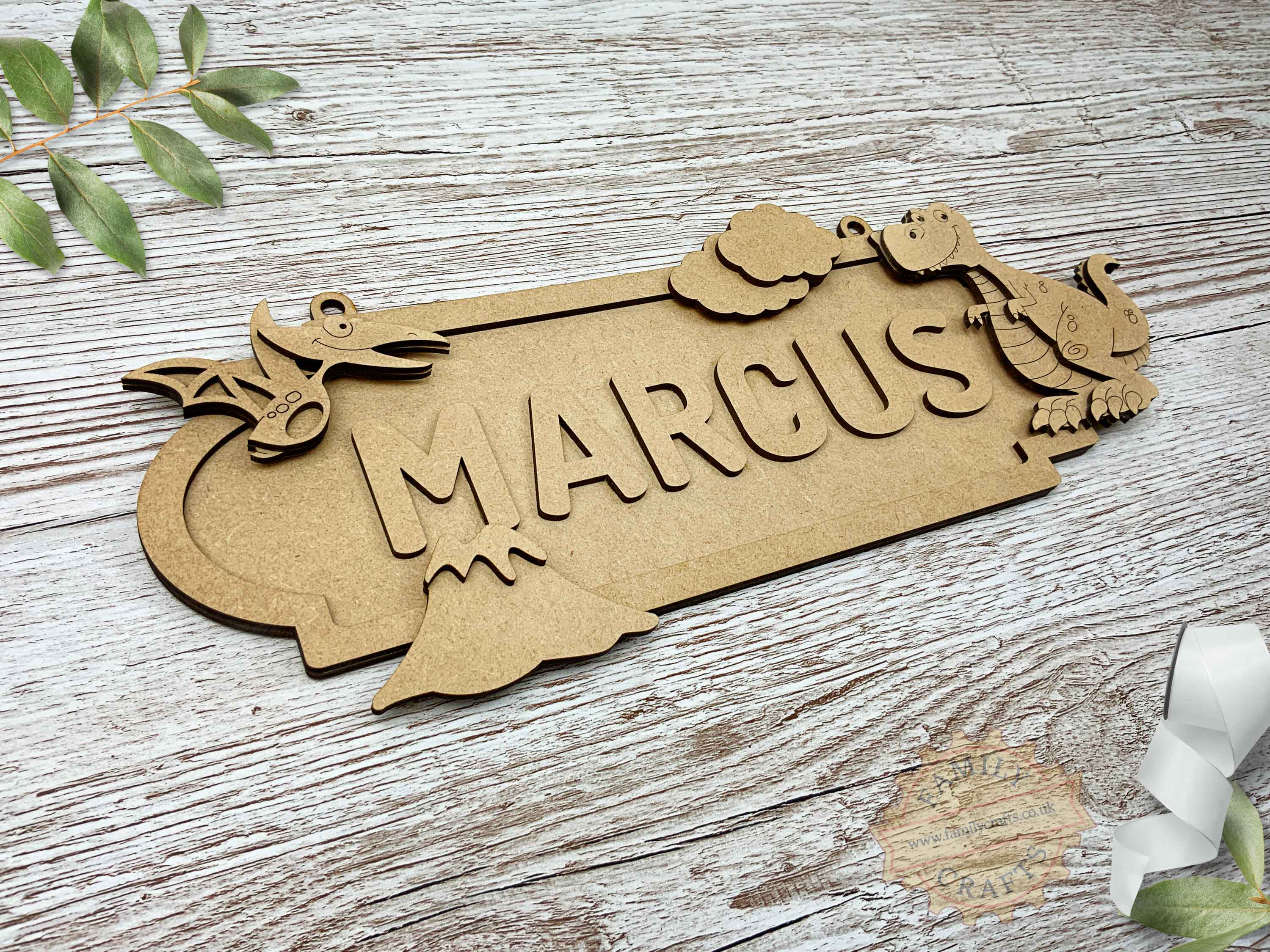 Personalised Dinosaur Name Sign