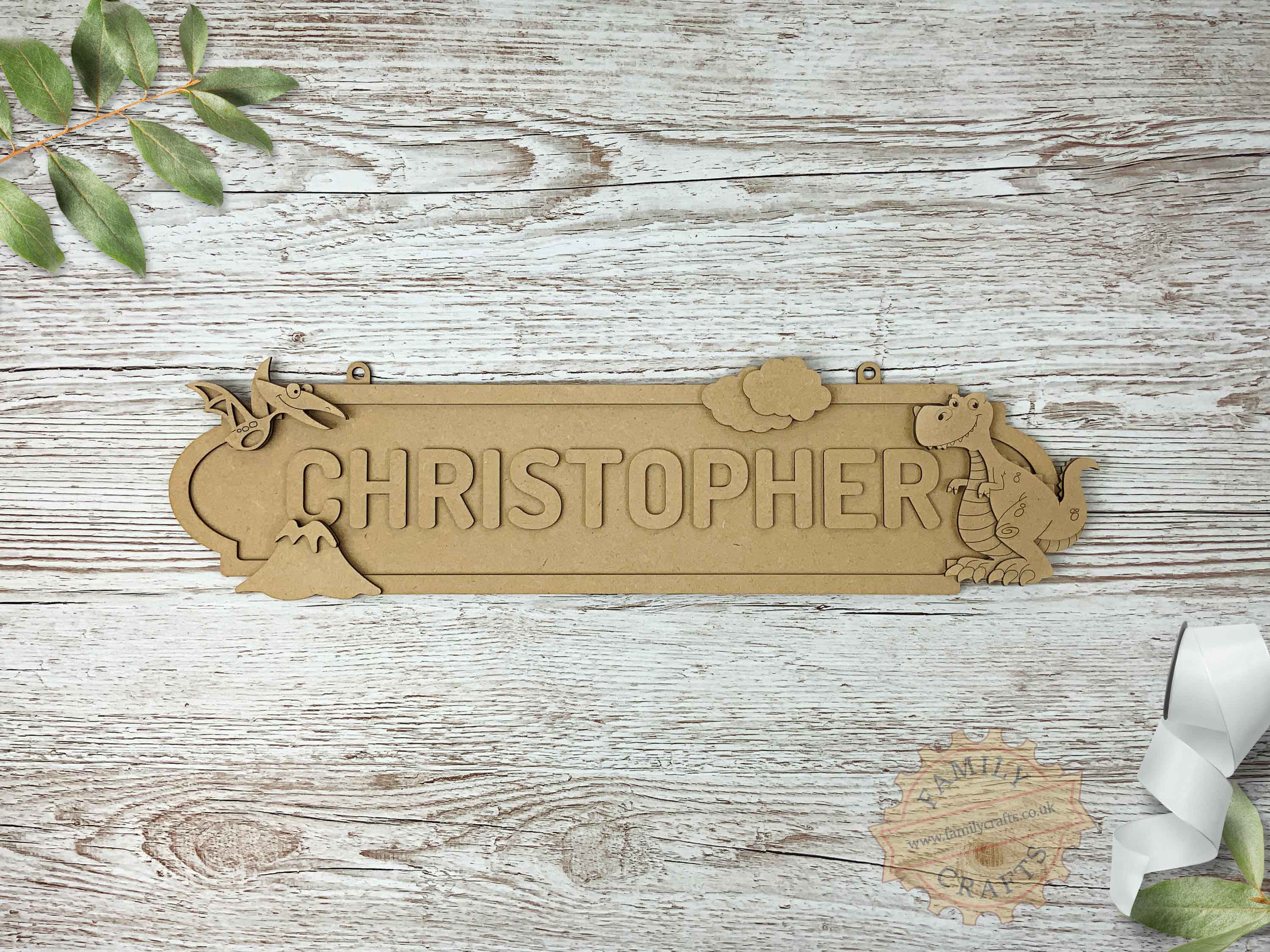 Custom Dinosaur Name Sign