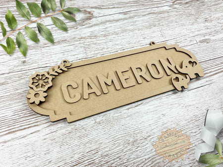Personalised Kids Door Sign