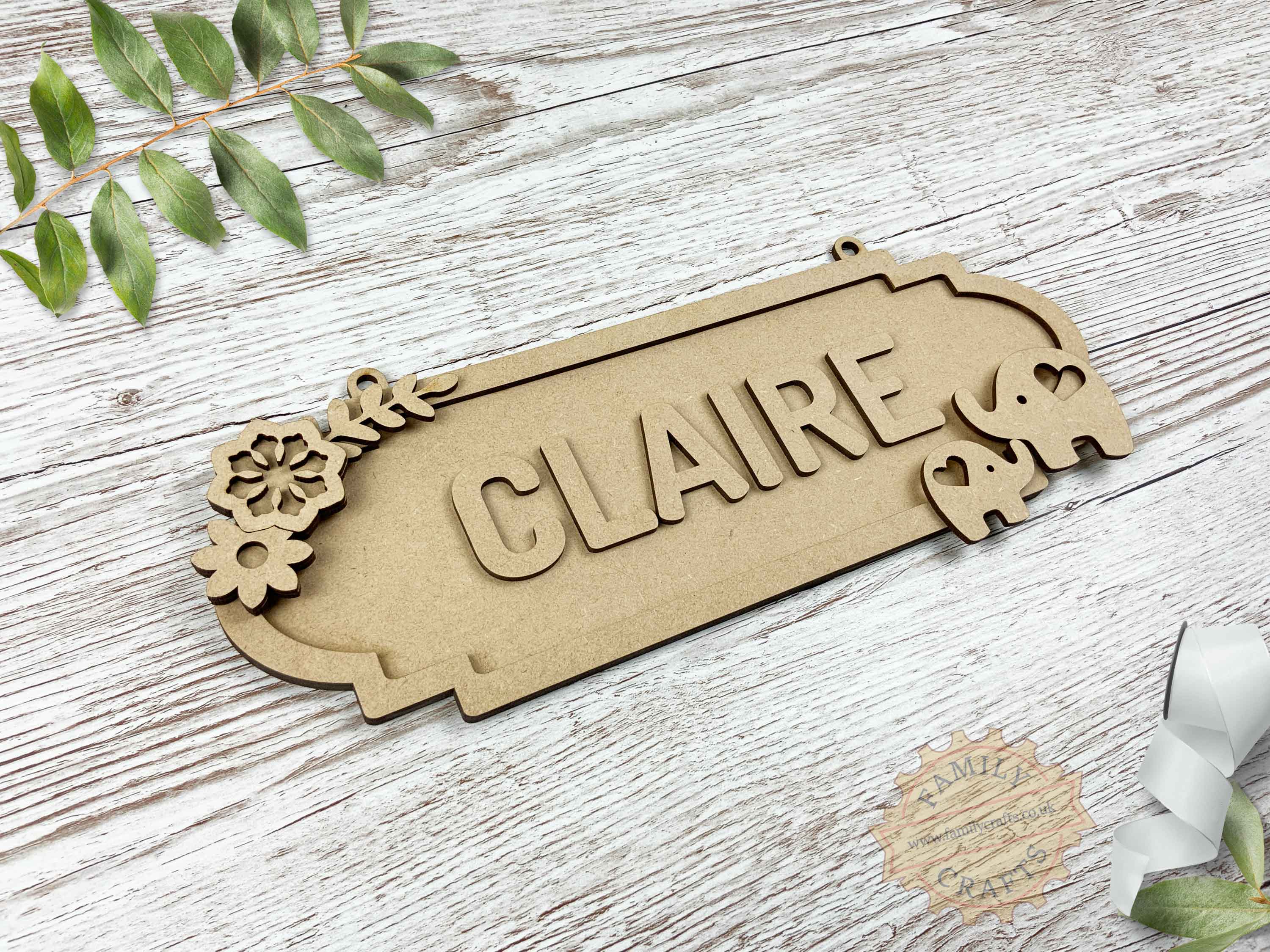 Personalised Elephant Name Sign