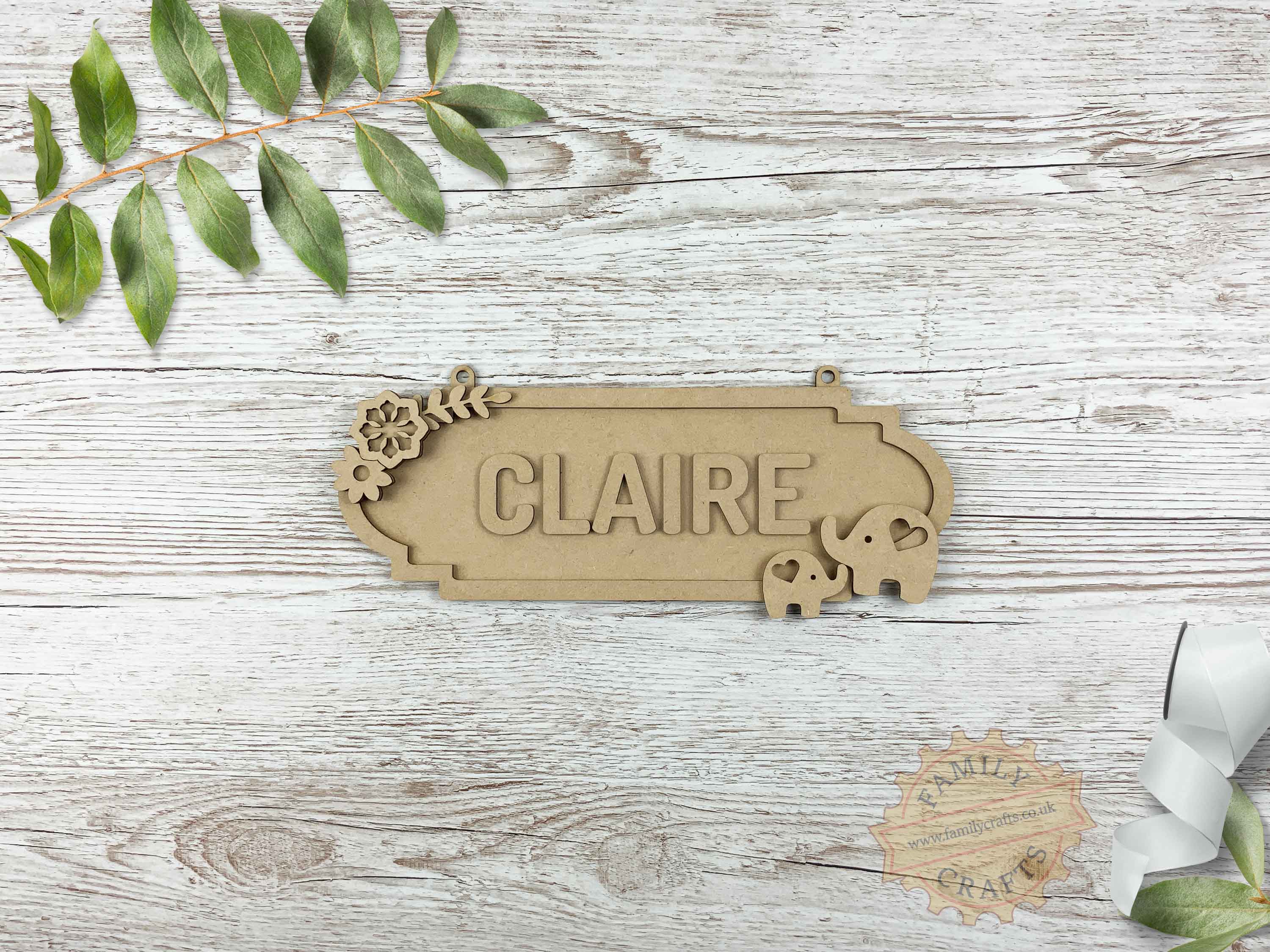 Custom Elephant Kids Door Sign